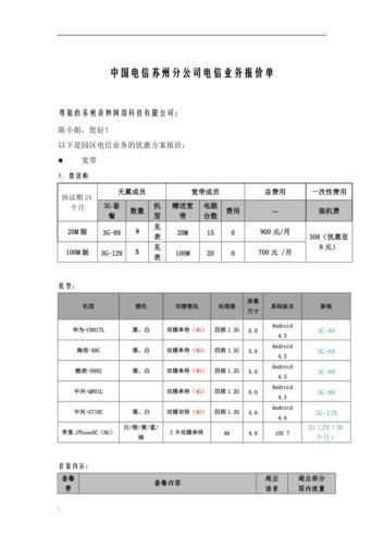 长春市电信宽带套餐价格表2024