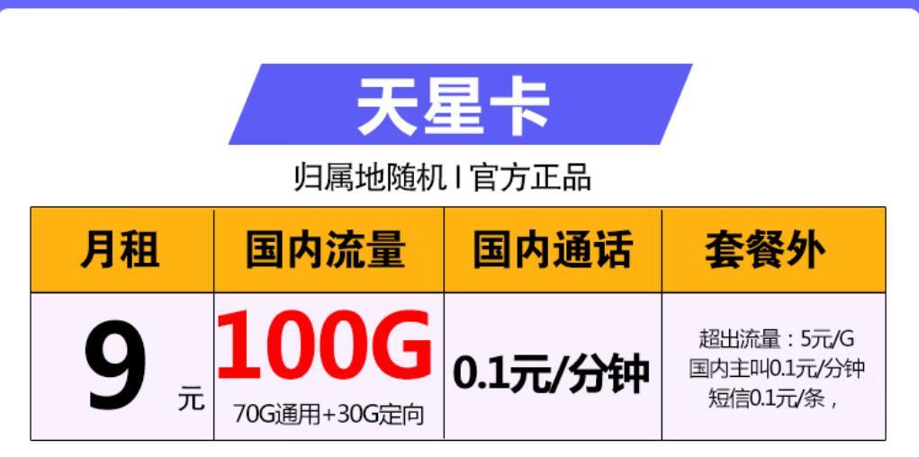 广东什么卡流量多又便宜？两款月租9元/月的流量卡，移动花灵卡和移动天星卡