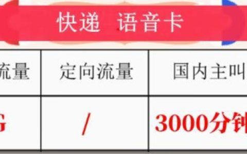 联通快递语音卡|39元可享15G通用流量+3000分钟通话