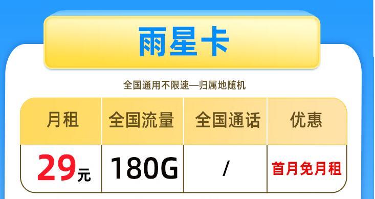 19元无限流量卡套餐怎么样？电信雨星卡、电信代数卡推荐