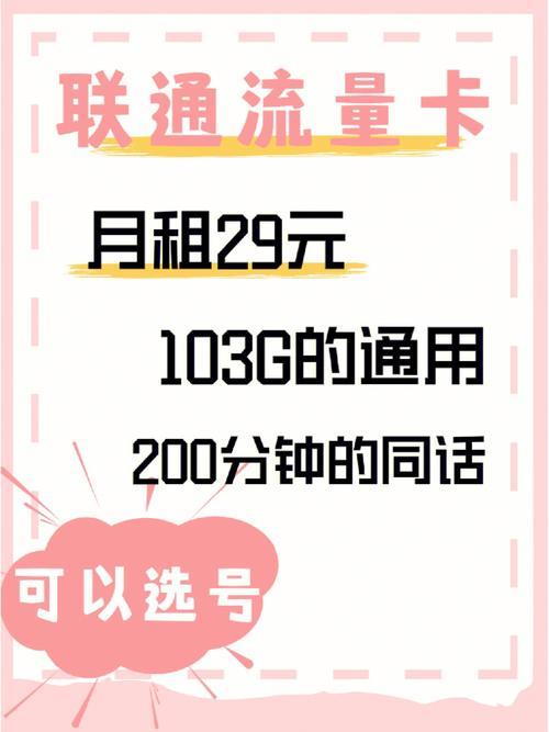 联通小浪卡19元103G：月租低廉，100分钟全国通话