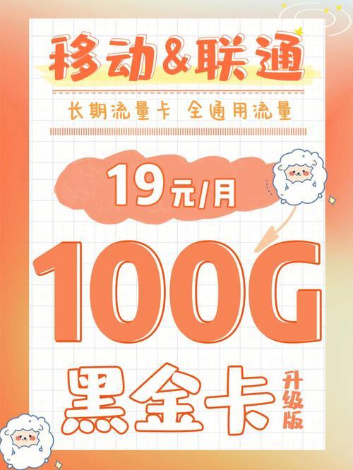 19元100g纯流量卡，月租低廉，流量充足