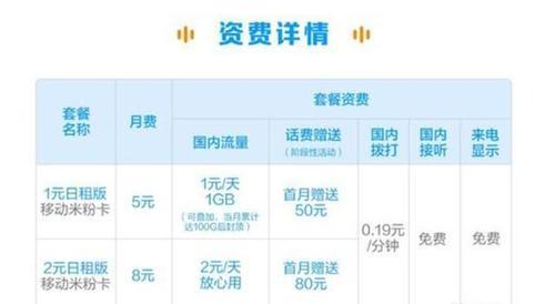 移动1元1g流量套餐：流量多，价格低，适合低流量用户