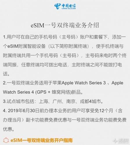 电信eSIM卡全国开通，一号双终端更便捷