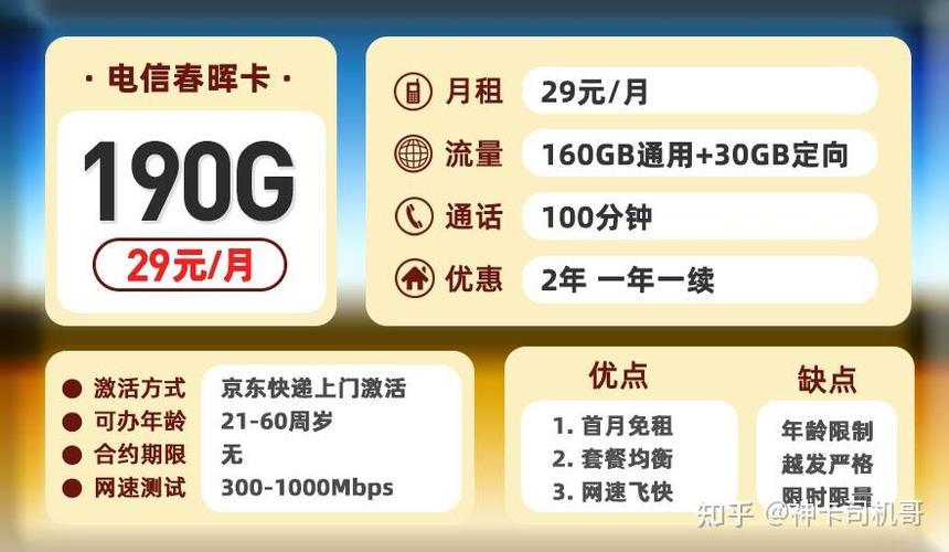 【19元联通卡】流量多、资费低、性价比高，月月省钱