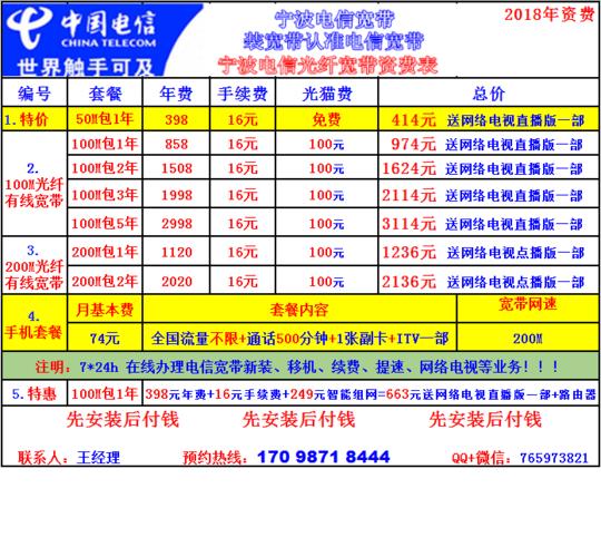 电信宽带报修电话是多少？