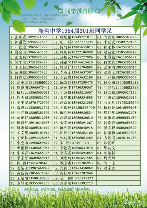 同学会通讯录制作：凝聚青春记忆，重温同窗情谊