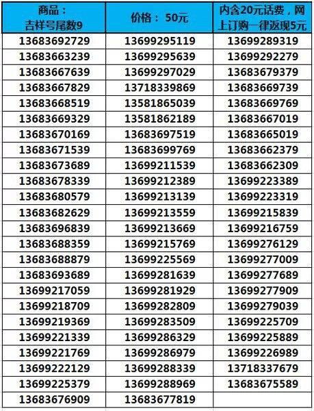 10个手机号码：满足您日常通信需求