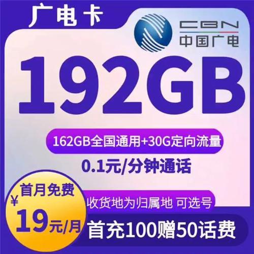 广电馒头卡：19元畅享192G流量，第四大运营商新选择！